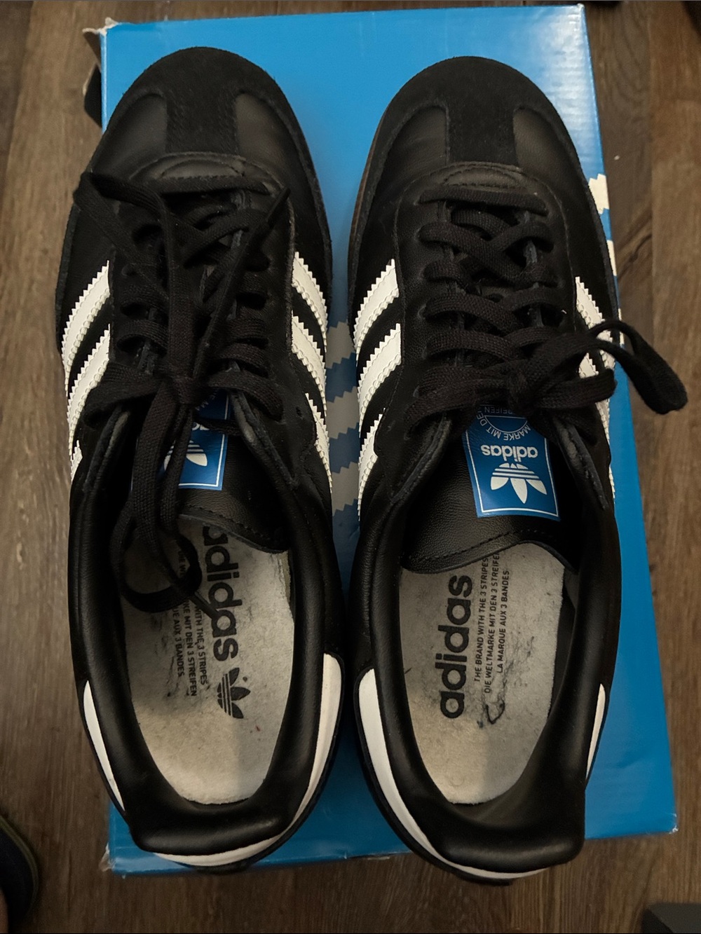 adidas Black and White Kids Retro Runner Sneakers